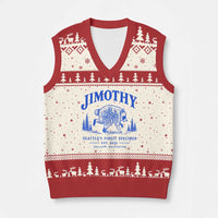 Jimothy Viral Raccoon From Seattle V-Neck Knit Sweater Vest Funny Trash Panda Wildlife Seattle Feral Legend