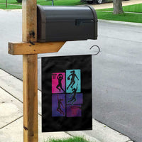 Basketball Girls Garden Flag Retro Neon Girl Dunk Hoop Sports - Wonder Print Shop