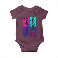 Basketball Girls Baby Onesie Retro Neon Girl Dunk Hoop Sports - Wonder Print Shop