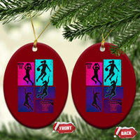 Basketball Girls Ceramic Ornament Retro Neon Girl Dunk Hoop Sports - Wonder Print Shop