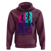 Basketball Girls Hoodie Retro Neon Girl Dunk Hoop Sports - Wonder Print Shop