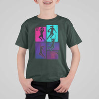 Basketball Girls T Shirt For Kid Retro Neon Girl Dunk Hoop Sports - Wonder Print Shop