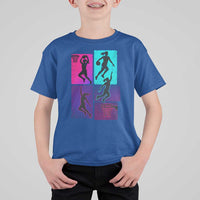 Basketball Girls T Shirt For Kid Retro Neon Girl Dunk Hoop Sports - Wonder Print Shop