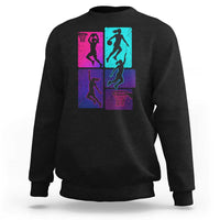 Basketball Girls Sweatshirt Retro Neon Girl Dunk Hoop Sports - Wonder Print Shop