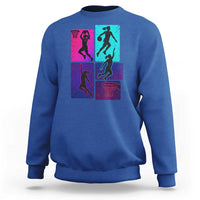 Basketball Girls Sweatshirt Retro Neon Girl Dunk Hoop Sports - Wonder Print Shop