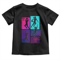 Basketball Girls Toddler T Shirt Retro Neon Girl Dunk Hoop Sports - Wonder Print Shop
