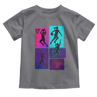 Basketball Girls Toddler T Shirt Retro Neon Girl Dunk Hoop Sports - Wonder Print Shop