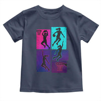 Basketball Girls Toddler T Shirt Retro Neon Girl Dunk Hoop Sports - Wonder Print Shop