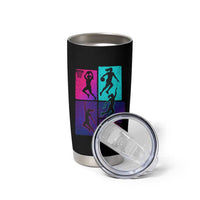 Basketball Girls Tumbler Cup Retro Neon Girl Dunk Hoop Sports - Wonder Print Shop