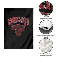 Retro Chicago Garden Flag Bulls Mascot Team Spirit Vintage Basketball Fan - Wonder Print Shop