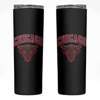 Retro Chicago Skinny Tumbler Bulls Mascot Team Spirit Vintage Basketball Fan - Wonder Print Shop