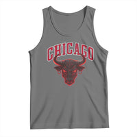 Retro Chicago Tank Top Bulls Mascot Team Spirit Vintage Basketball Fan - Wonder Print Shop