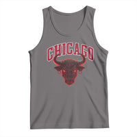 Retro Chicago Tank Top Bulls Mascot Team Spirit Vintage Basketball Fan - Wonder Print Shop