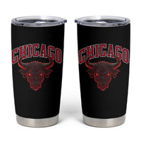 Retro Chicago Tumbler Cup Bulls Mascot Team Spirit Vintage Basketball Fan - Wonder Print Shop