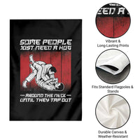 Brazilian Jiu Jitsu Garden Flag Some People Just Need A Hug Vintage BJJ - Wonder Print Shop