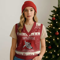 Brazilian Jiu Jitsu V-Neck Knit Sweater Vest Some People Just Need A Hug Vintage BJJ - Wonder Print Shop