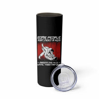 Brazilian Jiu Jitsu Skinny Tumbler Some People Just Need A Hug Vintage BJJ - Wonder Print Shop