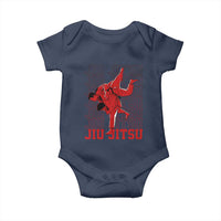 Brazilian Jiu Jitsu Baby Onesie BJJ Distressed - Wonder Print Shop