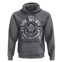 Brazilian Jiu Jitsu Hoodie Train Like A Beast Vintage BJJ Grappling Gorilla - Wonder Print Shop