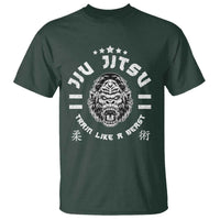 Brazilian Jiu Jitsu T Shirt Train Like A Beast Vintage BJJ Grappling Gorilla - Wonder Print Shop