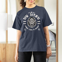 Brazilian Jiu Jitsu T Shirt For Women Train Like A Beast Vintage BJJ Grappling Gorilla - Wonder Print Shop
