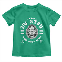 Brazilian Jiu Jitsu Toddler T Shirt Train Like A Beast Vintage BJJ Grappling Gorilla - Wonder Print Shop