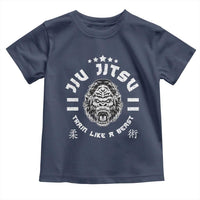 Brazilian Jiu Jitsu Toddler T Shirt Train Like A Beast Vintage BJJ Grappling Gorilla - Wonder Print Shop