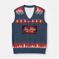Funny Brazilian Jiu Jitsu V-Neck Knit Sweater Vest BJJ Tactical Hugging Choke Jiujitsu Martial Arts - Wonder Print Shop