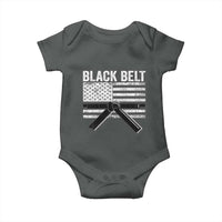 Martial Arts Karate Black Belt Baby Onesie Retro Vintage American Flag - Wonder Print Shop