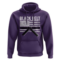 Martial Arts Karate Black Belt Hoodie Retro Vintage American Flag - Wonder Print Shop