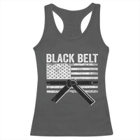 Martial Arts Karate Black Belt Racerback Tank Top Retro Vintage American Flag - Wonder Print Shop