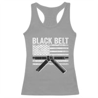 Martial Arts Karate Black Belt Racerback Tank Top Retro Vintage American Flag - Wonder Print Shop
