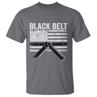 Martial Arts Karate Black Belt T Shirt Retro Vintage American Flag - Wonder Print Shop