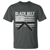 Martial Arts Karate Black Belt T Shirt Retro Vintage American Flag - Wonder Print Shop