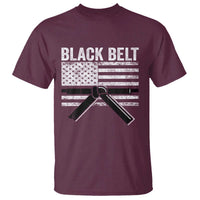 Martial Arts Karate Black Belt T Shirt Retro Vintage American Flag - Wonder Print Shop