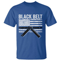 Martial Arts Karate Black Belt T Shirt Retro Vintage American Flag - Wonder Print Shop