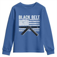 Martial Arts Karate Black Belt Youth Sweatshirt Retro Vintage American Flag - Wonder Print Shop