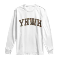 Camo YHWH Long Sleeve Shirt Christianity Jesus Preppy Christian Faith Bible Verse - Wonder Print Shop