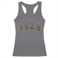 Camo YHWH Racerback Tank Top Christianity Jesus Preppy Christian Faith Bible Verse - Wonder Print Shop