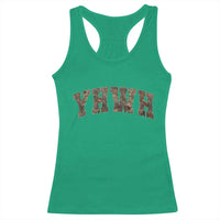 Camo YHWH Racerback Tank Top Christianity Jesus Preppy Christian Faith Bible Verse - Wonder Print Shop