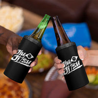 Brazilian Jiu Jitsu 4 in 1 Can Cooler Tumbler Christian Cross BJJ Fighter Training Tee for Martial Arts Lovers - Wonder Print Shop
