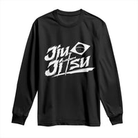 Brazilian Jiu Jitsu Long Sleeve Shirt Christian Cross BJJ Fighter Training Tee for Martial Arts Lovers - Wonder Print Shop