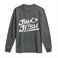 Brazilian Jiu Jitsu Long Sleeve Shirt Christian Cross BJJ Fighter Training Tee for Martial Arts Lovers - Wonder Print Shop