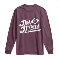 Brazilian Jiu Jitsu Long Sleeve Shirt Christian Cross BJJ Fighter Training Tee for Martial Arts Lovers - Wonder Print Shop