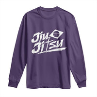 Brazilian Jiu Jitsu Long Sleeve Shirt Christian Cross BJJ Fighter Training Tee for Martial Arts Lovers - Wonder Print Shop