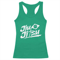 Brazilian Jiu Jitsu Racerback Tank Top Christian Cross BJJ Fighter Training Tee for Martial Arts Lovers - Wonder Print Shop