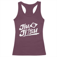 Brazilian Jiu Jitsu Racerback Tank Top Christian Cross BJJ Fighter Training Tee for Martial Arts Lovers - Wonder Print Shop