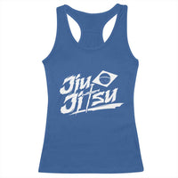 Brazilian Jiu Jitsu Racerback Tank Top Christian Cross BJJ Fighter Training Tee for Martial Arts Lovers - Wonder Print Shop