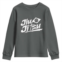 Brazilian Jiu Jitsu Youth Sweatshirt Christian Cross BJJ Fighter Training Tee for Martial Arts Lovers - Wonder Print Shop