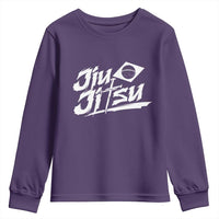 Brazilian Jiu Jitsu Youth Sweatshirt Christian Cross BJJ Fighter Training Tee for Martial Arts Lovers - Wonder Print Shop